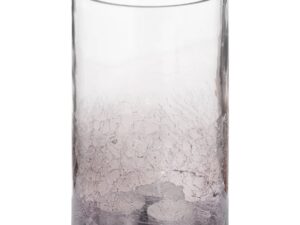 Medium Smoked Crackle Effect Candle Holder