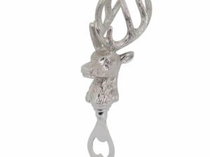 Nickel Stag Head Bottle Opener - Image 1