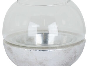 Metallic Ceramic Spherical Hurricane Lantern