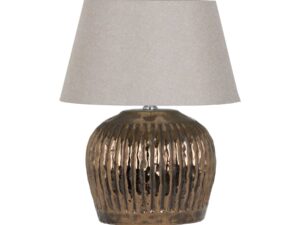 Basilica Bronze Metallic Ceramic Table Lamp