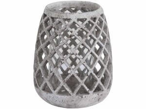 Large Conical Ceramic Lattice Hurricane Lantern
