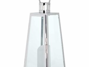 Large Stainless Steel Lighthouse Lantern With Wax Flickering Flame Candle