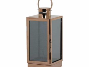 Large Copper Lantern With Led Micro Lights