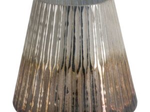 Grey And Bronze Ombre Large Conical Candle Holder