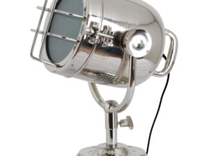 Nickel Industrial Spotlight Table Lamp