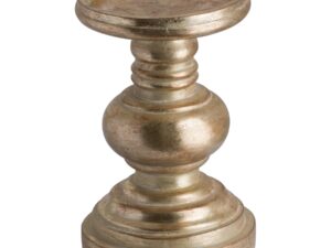 Antique Brass Effect Squat Candle Holder