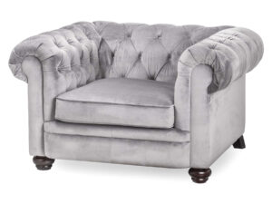 Grey Velvet Chesterfield Chair
