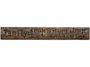 Family Large Rustic Wooden Message Plaque