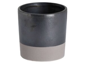 Metallic Grey Ceramic Planter