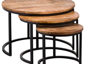 Set Of Three Industrial Tables