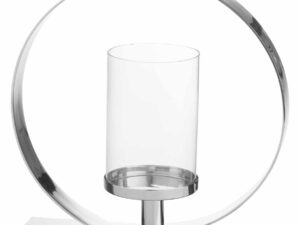 Silver Loop Design Candle Holder