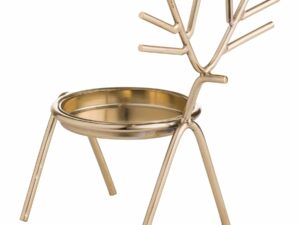 Gold Stick Reindeer Candle Holder