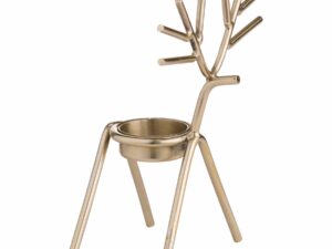 Gold Stick Reindeer Tea Light Holder