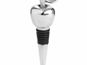 Silver Nickel Apple Bottle Stopper - Image 1