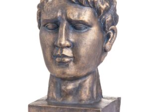 Antique Bronze Roman Head Planter Indoor Outdoor