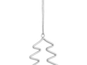 Silver Hanging Christmas Tree Silhouette Decoration