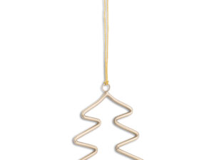 Brass Hanging Christmas Tree Silhouette Decoration