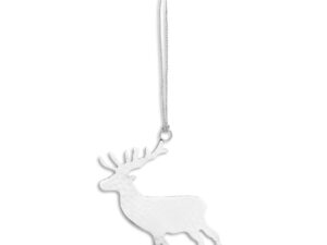 Silver Hanging Stag Decoration