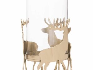 Brass Stag Hurricane Lantern