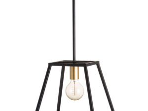 Black And Brass Piped Pendant Light