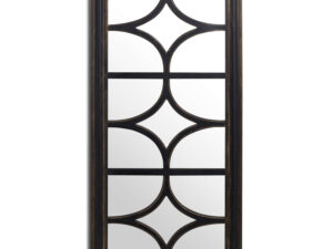 Diamond Effect Large Black Distressed Wall Mirror