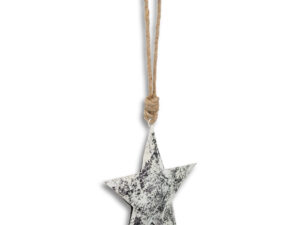 Silver Metallic Rope Hanging Star Decoration