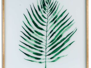 Palm Glass Image In Gold Frame