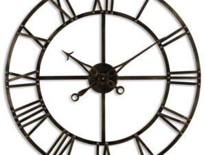 Small Antique Brass Skeleton Clock - Image 1