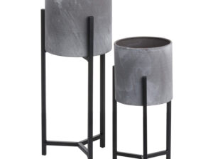 Set Of Two Concrete Table Top Planter - Image 1