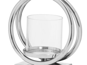 Ohlson Silver Large Twin loop Candle Holder