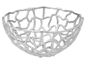 Ohlson Silver Perforated Coral inspired Bowl Large