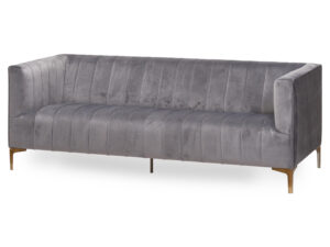 Emperor Grey Velvet 2 Seater Sofa