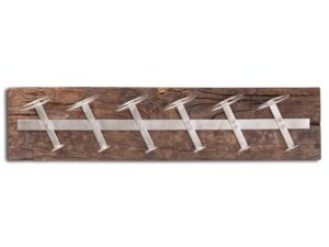 Wall Mounted Reclaimed Timber 6 Bottle Wine Rack - Image 1