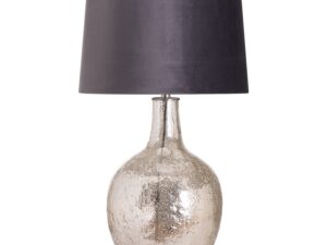 Harmony Table Lamp With Grey Velvet Shade