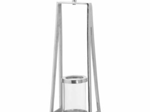 Ohlson Silver Large Pyramid Tea Light lantern