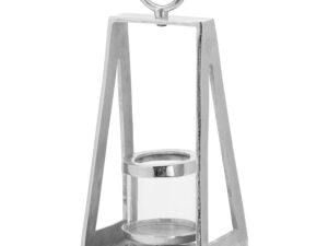Ohlson Silver Pyramid Tea Light lantern