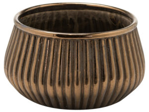 Evi Antique Bronze Decortive Squat Planter