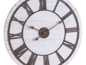 Rustic Wooden Clock With Aged Numerals And Hands - Image 1