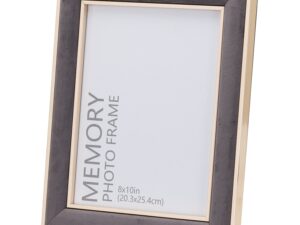 Grey Velvet With Gold 8X10 Frame - Image 1