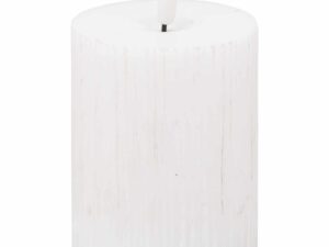 Luxe Collection Natural Glow 3x4 Textured Ribbed LED Candle