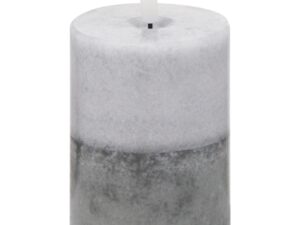Luxe Collection Natural Glow 3x4 Grey  Dipped LED Candle