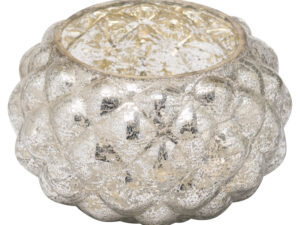 The Noel Collection Silver Foil Effect Votive Candle Holder