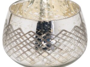 The Noel Collection Large Silver Foil Candle Holder