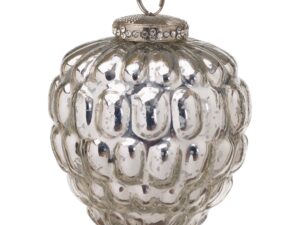 The Noel Collection Silver Acorn Hanging Bauble