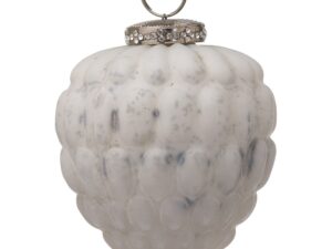The Noel Collection White Acorn Hanging Bauble - Image 1