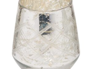 The Noel Collection Silver Foil Effect Tealight Holder