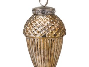 The Noel Collection Burnished  Hanging Acorn Decoration - Image 1