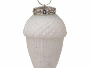 The Noel Collection White Hanging Acorn Decoration