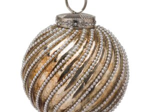 The Noel Collection Burnished Jewel Swirl Large Bauble - Image 1