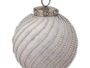 The Noel Collection White Jewel Swirl Large Bauble